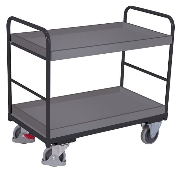 VARIOfit Etagenwagen niedrig, Ladefläche: 965 x 555 mm, RAL 7016 anthrazitgrau, LadehöheLadehöhe: 525 mm, sw-600.208/AG