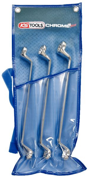 KS Tools CHROMEplus Doppel-Ringschlüssel-Satz, 3-teilig, 518.0843