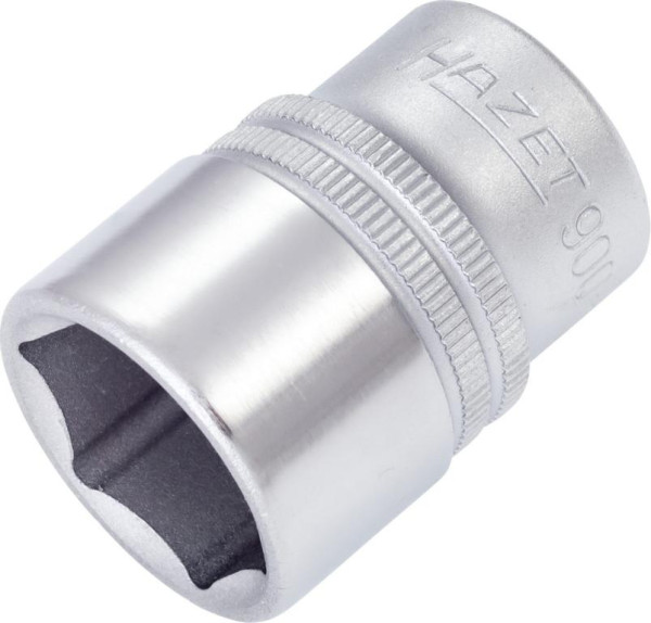 Hazet Steckschlüsseleinsatz, Sechskant, Vierkant hohl 12,5 mm (1/2 Zoll), 22 mm, Mit Rändelung, 900-22