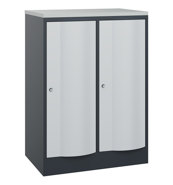 C+P Garderobenschrank Resisto, H1077xB772xT540mm, 7016/7035, 8271-272 S10130