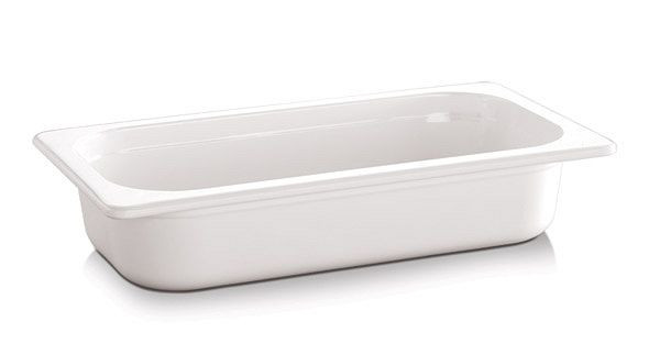 APS GN 1/3 Behälter-ECO LINE-, 32,5 x 17,6 cm, Tiefe: 65 mm, Melamin, weiß, 2 Liter, 83753