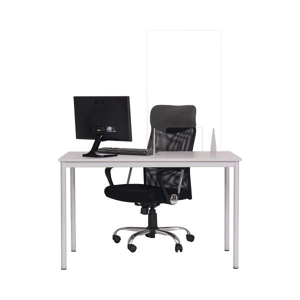Bi-Office Rahmenloser Thekenaufsatz, Spritzschutz, Acryl mit Standfüßen, 60x90cm, AC03023972