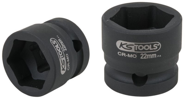 KS Tools 1/2" Sechskant-Kraft-Stecknuss, extra kurz, 22,0 mm, 515.0071