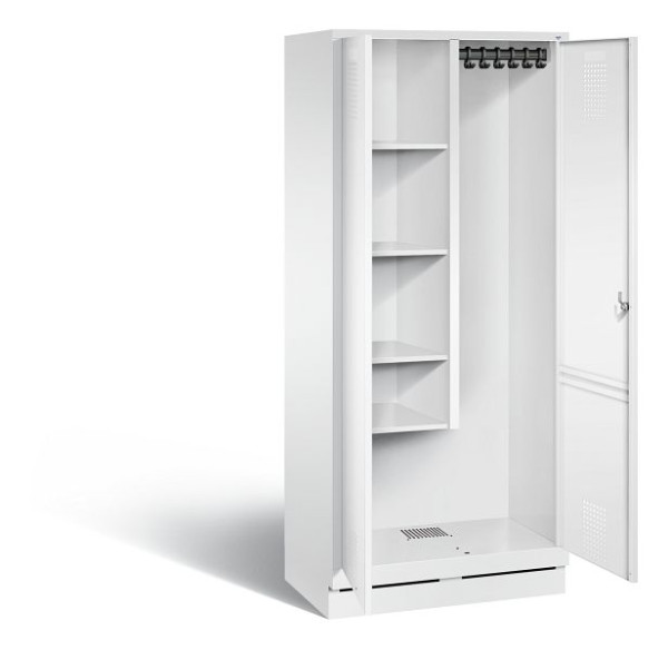 C+P Putzmittel-Spind Evolo, H1800xB810xT500mm, Farbe: Verkehrsweiß, 48120-02 S10169