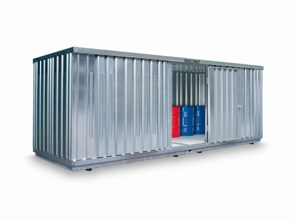 SÄBU SAFE Tank 1900 (Außenaufstellung), verzinkt, montiert, nicht isoliert PLG, 6.080 x 2.170 x 2.310 mm, Einflügeltür auf der 6 m Seite, F219630101-F911