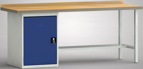 KLW Profi-Werkbank - 2000 x 700 x 905 mm L x T x H (ERGO-Version), links Türe 700 mm, WP184E-2000M45-X7020