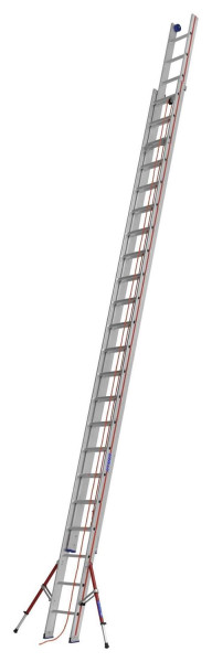 HYMER Seilzugleiter, zweiteilig, 2x22 Sprossen, Länge eingefahren 6,42 m / ausgefahren 11,46 m, 605144