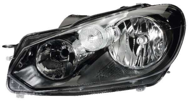 HELLA Halogen/FF-Hauptscheinwerfer, für u.a. VW Golf VI (5K1), ECE/CCC, für Rechtsverkehr, links, 1EG 009 901-211