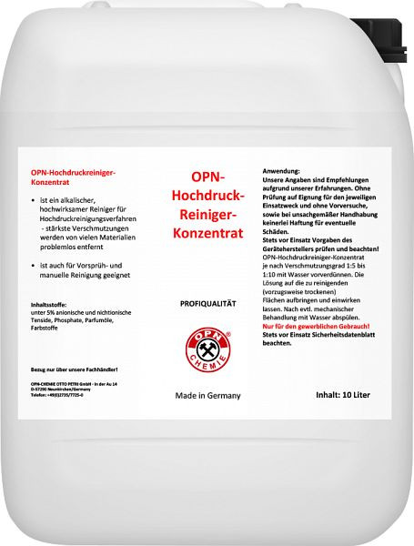 OPN Hochdruckreiniger-Konzentrat, Kunststoff-Einwegkanister, 10 Liter, 16140