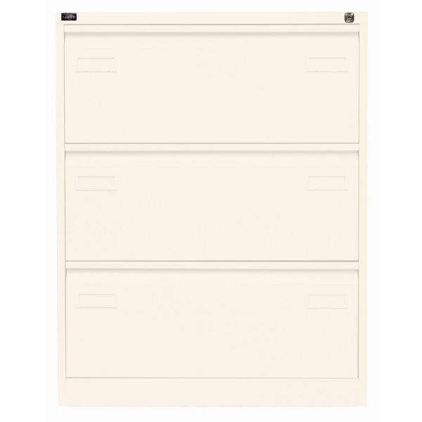 Bisley LIGHT Hängeregistraturschrank LIGHT, doppelbahnig, 3 HR-Schubladen, 625 reinweiß, CDF3625