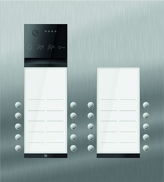 TCS Türkontrollsystem PES PRO IP Video Außenstation 20T 4 Spalten UP Edelstahl, AVU400420-0030