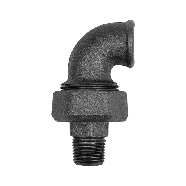 Riegler Verschraubung Bogen 98, konisch dichtend, Rp 1/2,R 1/2, Temperguss schwarz, 133650