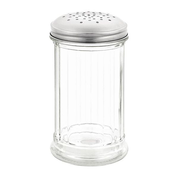 Olympia Zuckerstreuer mit 4mm Löchern, Kapazität: 34 cl, Glas und Edelstahl, C235