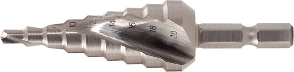 KS Tools 1/4" HSS Stufenbohrer-Bit, Durchmesser 4-12mm, 9 Stufen, 330.2381