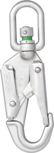 Kratos Stahlkarabiner mit doppelt wirkendem Automatikverschluss mit Fallanzeige-Wirbel, FA5020320