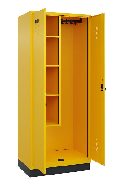 C+P Putzmittel-Spind Evolo PLUS, mit Sockel, 2 Abteile, 1950x800x500mm, 1023/102, Drehriegel, 049120-02 S10022