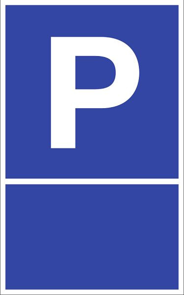 Moedel Parkplatzschild - zur Selbstbeschriftung, Aluminium, 400x650 mm, 57026