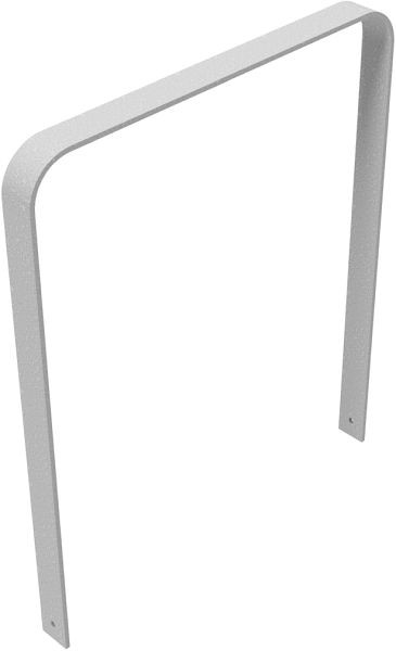 Schake Anlehnbügel aus Flachstahl gebogen, 80 x 12 mm, ohne Querholm, Gesamtbreite: 1000 mm, feuerverzinkt und beschichtet DB 703, 4052_100B