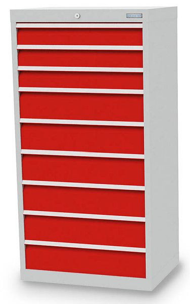 Bedrunka+Hirth Schubladenschrank, Tiefe 500 mm, R 24-16, 680 x 500 x 1039 mm, 8 x Schubladen (3x 100VA, 6x 150VA), Tragkraft 75 kg, 613.360-75