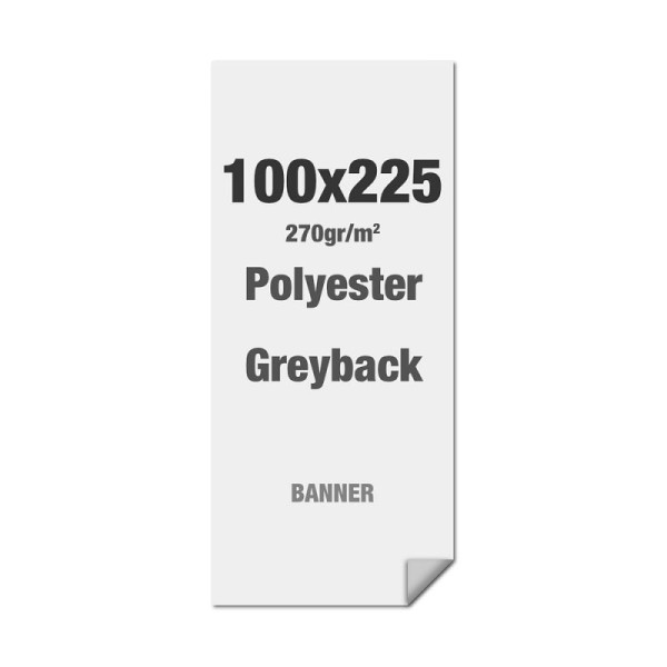 Showdown Displays Polyester-Greyback 270 g/m² 100 x 225 cm PVC-Frei, LPG100x225M270