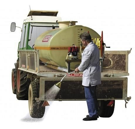 Cemo Gerätefass 750l mit Motor-Pumpe130 mit Schlauchhaspel, 7915