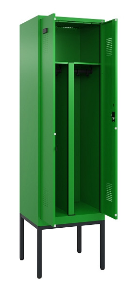 C+P PSA Doppel-Spind Evolo PLUS, Gestell, 2 Abteile, 2120x600x500mm, 6037/6037, Zylinderschloss, 0490327-20P S10053