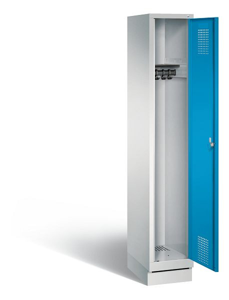 C+P Garderobenschrank Evolo, H1800xB320xT500mm, Farbe: Lichtgrau / Lichtblau, 48020-10 S10011