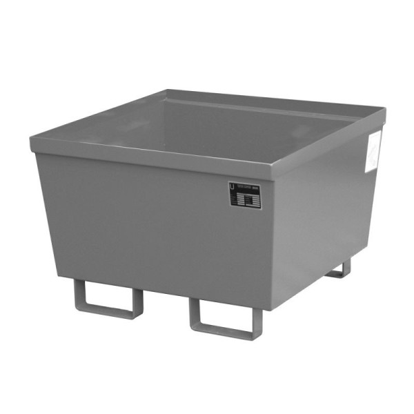 STEIN HGS Auffangwanne AO, 3 mm Stahlblech, stapelbar, 229 Liter, RAL 7005 mausgrau, Gesamthöhe 545 mm, lackiert, 79184.0005
