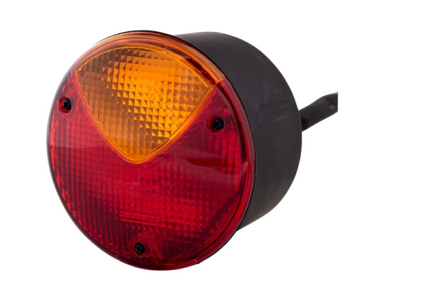HELLA Heckleuchte, 12V, Anbau/geschraubt, ECE/ADR/GGVS, Lichtscheibenfarbe: rot/gelb, Stecker: offene Kabelenden, rechts, 2SD 344 169-247
