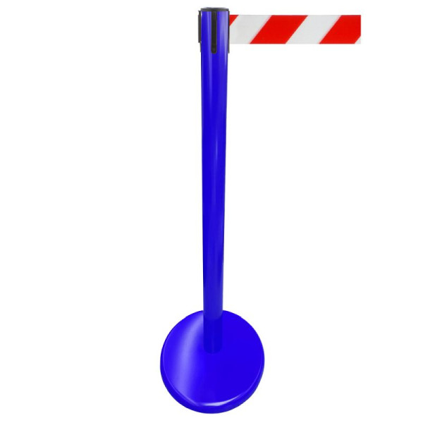 Stein HGS Personenleitsystem -P-Line Future-, Metall/ blau, rot/weiß diagonal (schraffiert), mit Sicherheitsverschluss (selbstlösend), Gurtlänge: 4 m, 15696-1303