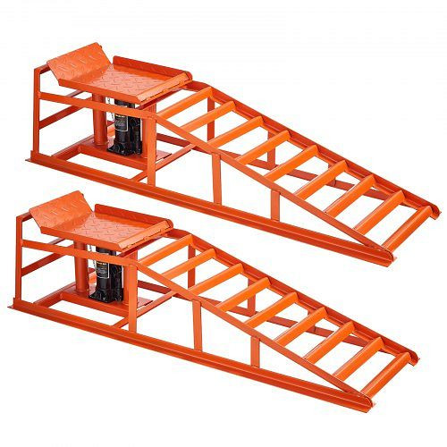 VEVOR hydraulische Autorampen, 2 Stk, 27-36 cm Hubhöhe, 1 t pro Rampe, für Wartung & Ölwechsel in Garage & Reparatur., YYWXPDG915IN132QI001V0