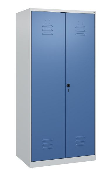 C+P Umkleidespind Classic PLUS, Doppel-Spind, 2 Abteile, 1700x800x500mm, 7035/5023, Drehriegel, 0800027-22P S10005