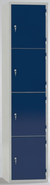KLW Wertfachschrank - 1850 x 400 x 500 mm H x B x T, mit 4 Abteilen, Innenmaße: 445 x 372 x 480 mm H x B x T, lichter Durchgang 420 x 330 H x B, 08/87S-4