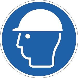 Moedel Kopfschutz benutzen ISO 7010, Kunststoff, Ø 200 mm, 51775