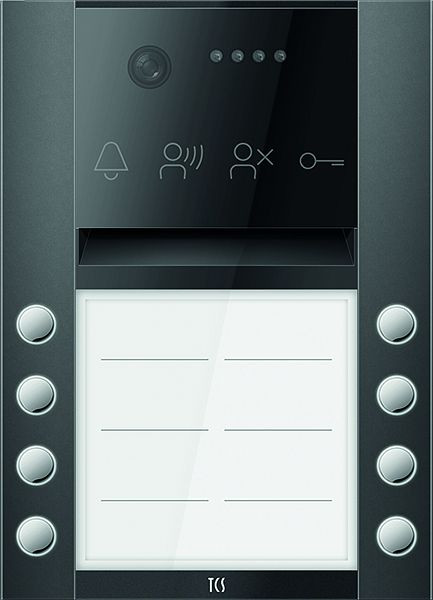 TCS Türkontrollsystem PES PRO Video Außenstation 8T 2 Spalten AP RAL7016 anthrazitgrau, AVA610208-0017