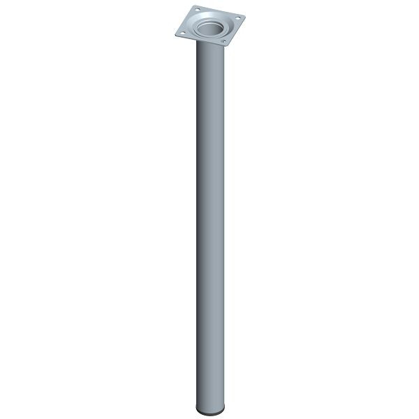 Element System STAHLROHRFUSS, Ø30, M10, 600 mm, EDELSTAHLOPTIK, VE: 4 STÜCK, 11100-00176