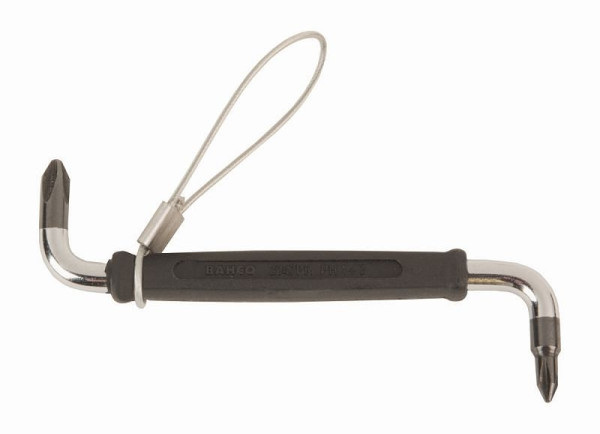 Bahco Winkelschraubendreher, doppelt abgewinkelt, PH-1 + 2, 100 mm, mit Höhensicherung, TAH2047PR-1-2