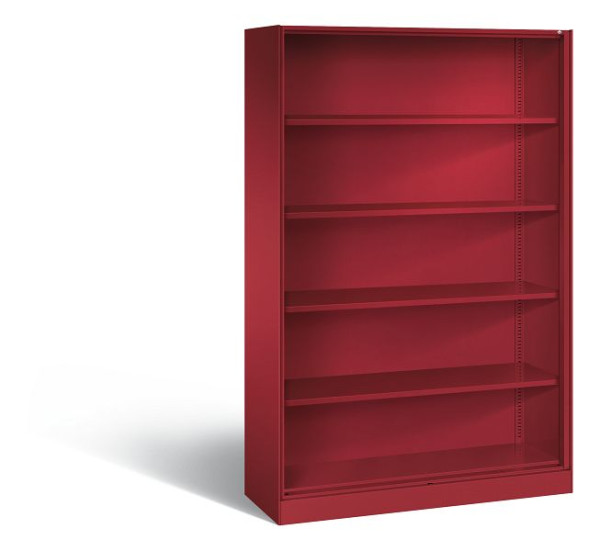 C+P Büroregal Asisto, H1980xB1200xT435mm, Farbe: Rubinrot, 5 OH, 140001-000 S10018