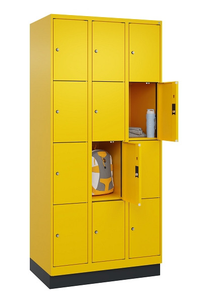 C+P Schließfachschrank Evolo PLUS, mit Sockel, 12 Fächer, 1950x900x500mm, 1023/1, 049020-304 S10022