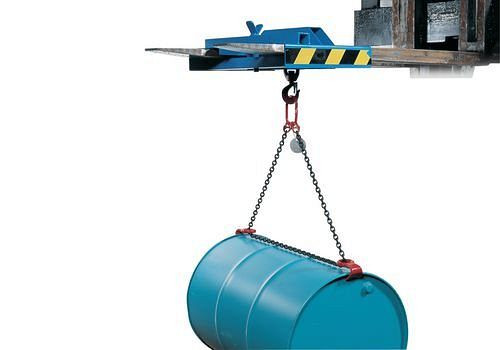 DENIOS Fassgehänge FGV für liegende 60-/200-Liter-Sickenfässer, 115188