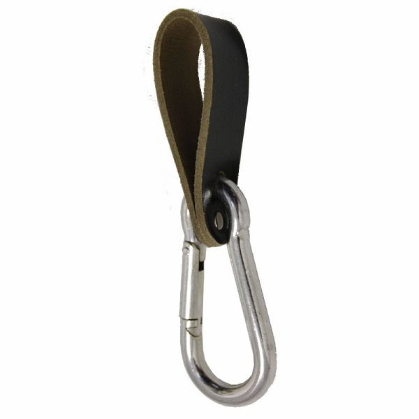 EIKO Power-Karabiner mit Lederschlaufen extrastark, VE: 10 Stück, 3242_40