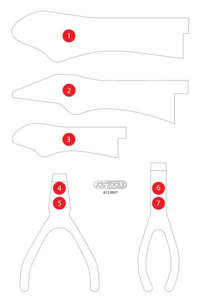 KS Tools Leere Schaumstoffeinlage zu 812.0007, 812.0007-97