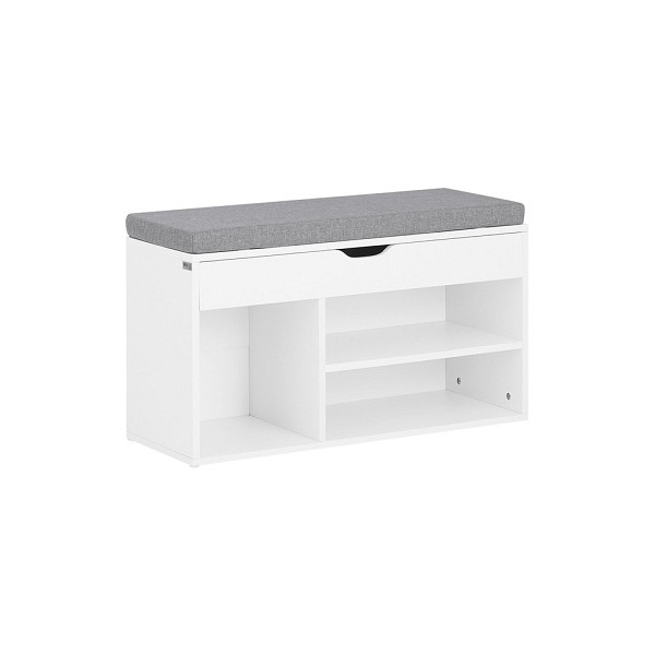 SoBuy Schuhbank mit 3 Fächern Hellgrau 80x30x47.5cm, Funktional, FSR45-HG