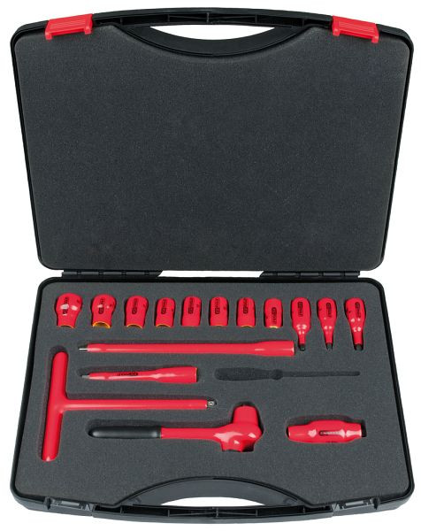 KS Tools 3/8" Steckschlüssel-Satz mit isolierten Werkzeugen, 16-teilig, 117.1882