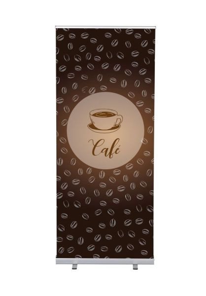Showdown Displays Roll-Banner Budget 85 Komplettset Kaffee Spanisch, RBB085LSFI309
