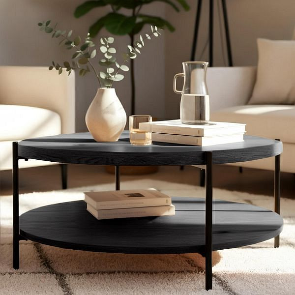 CLP Couchtisch Edduma 80 cm, grau, 326753, 4255716365967