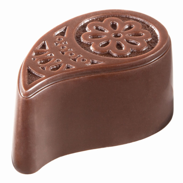 Schneider Schokoladen Form - Tropfen Scherazade, 275 x 135 x 24 mm / 38,5 x 22,5 x 17,5 mm, 12,5 gr, 3 x 5 Stück, 421779