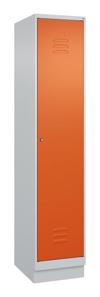 C+P Umkleidespind Classic PLUS, Sockel, 1950x400x500mm, 7035/2004, Zylinderschloss, 080020-12 S10032