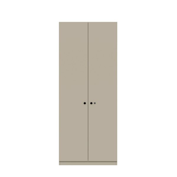 Bisley Kleiderschrank Pren, Mit Kleiderstange, 1 Hutboden und 1 Schuhfach, Mit Zylinderschloss, H 1970 x B 800 x T 500 mm, 063 kieselgrau, PNW08192SL063