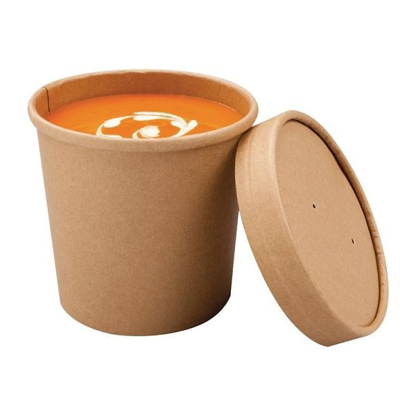 Colpac Recycelbare, mikrowellengeeignete Suppenbecher 350ml, VE: 500 Stück, FA369